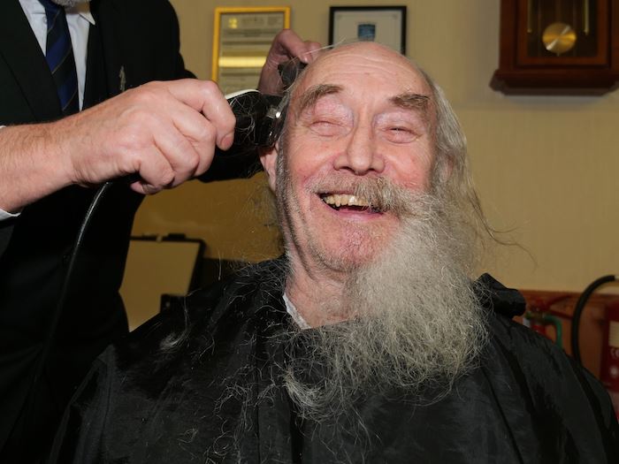 Selby Brown charity shave