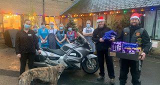 Bikers Drive Down Quality Street to Give to Care Home