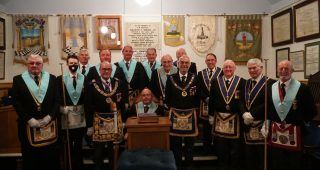 Gordon Craigs installed by his namesake as Assistant Provincial Grand Master