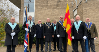 More From Morpeth, courtesy of Bro. Russ Breslin. Newminster Lodge No.5328 and The Provincial Grand Master, R.W.Bro Ian Craigs and Brethren at yesterday’s Remembrance Day Parade at Morpeth