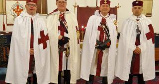 Northanhymbre Preceptory No 590 makes a generous donation to Templar charities