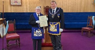 60 Year Certificate Presentation To WBro Gerald Rebair