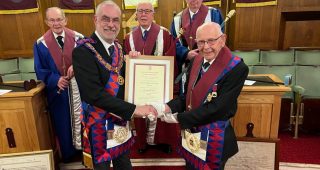 Sixty Years Uninterrupted Royal Arch Chapter Service For Charlie Harrison