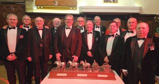 The Reserve Forces Lodge Of Northumbria No. 2666 attends the Gilbert Thompson Memorial Dinner Night in Durham